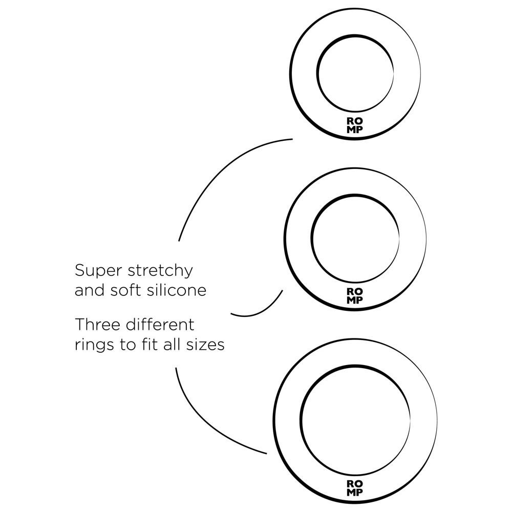 Romp Remix Trio 3 dehnbare Penis und Hodenringe