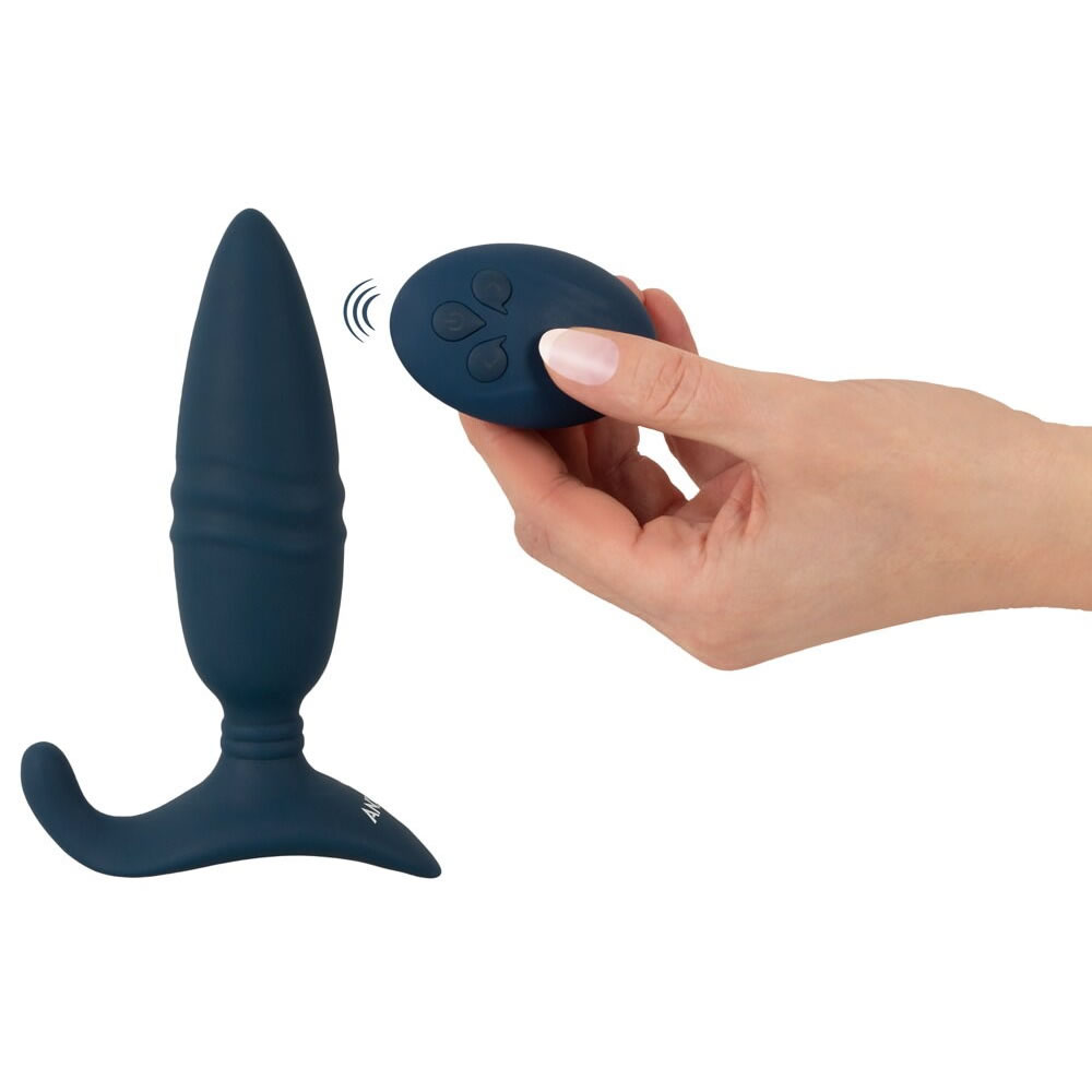 Anos Anal Vibrator med Stdefunktion og Trdls Fjernbetjening