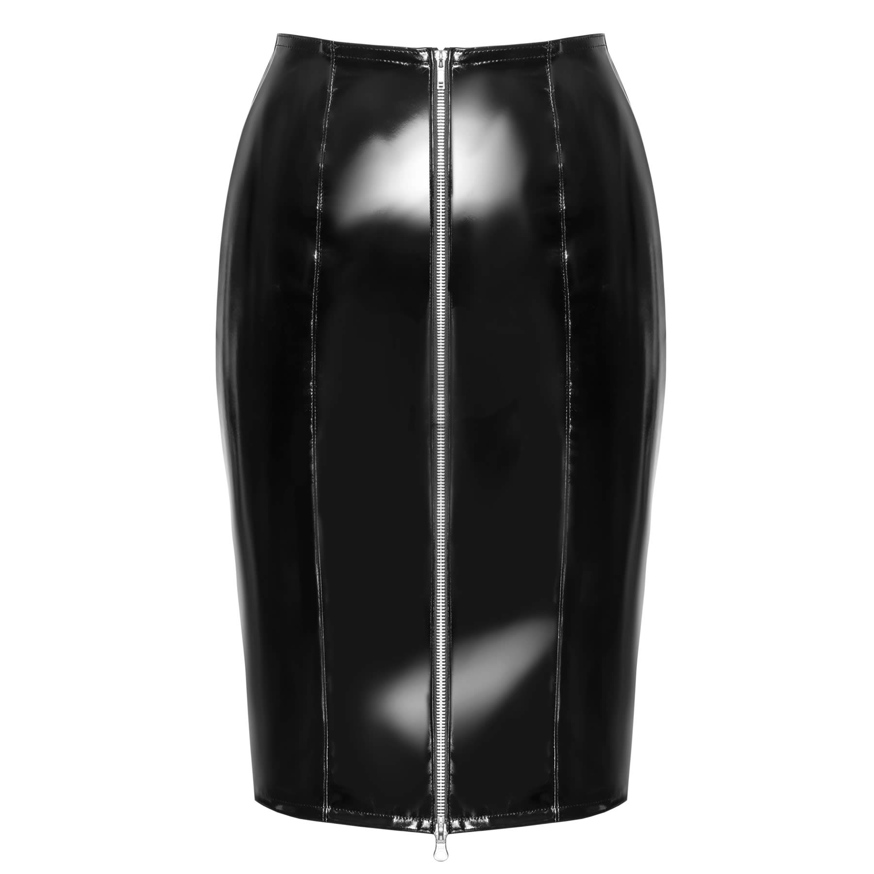 Vinyl Pencil Skirt Nederdel i Sort