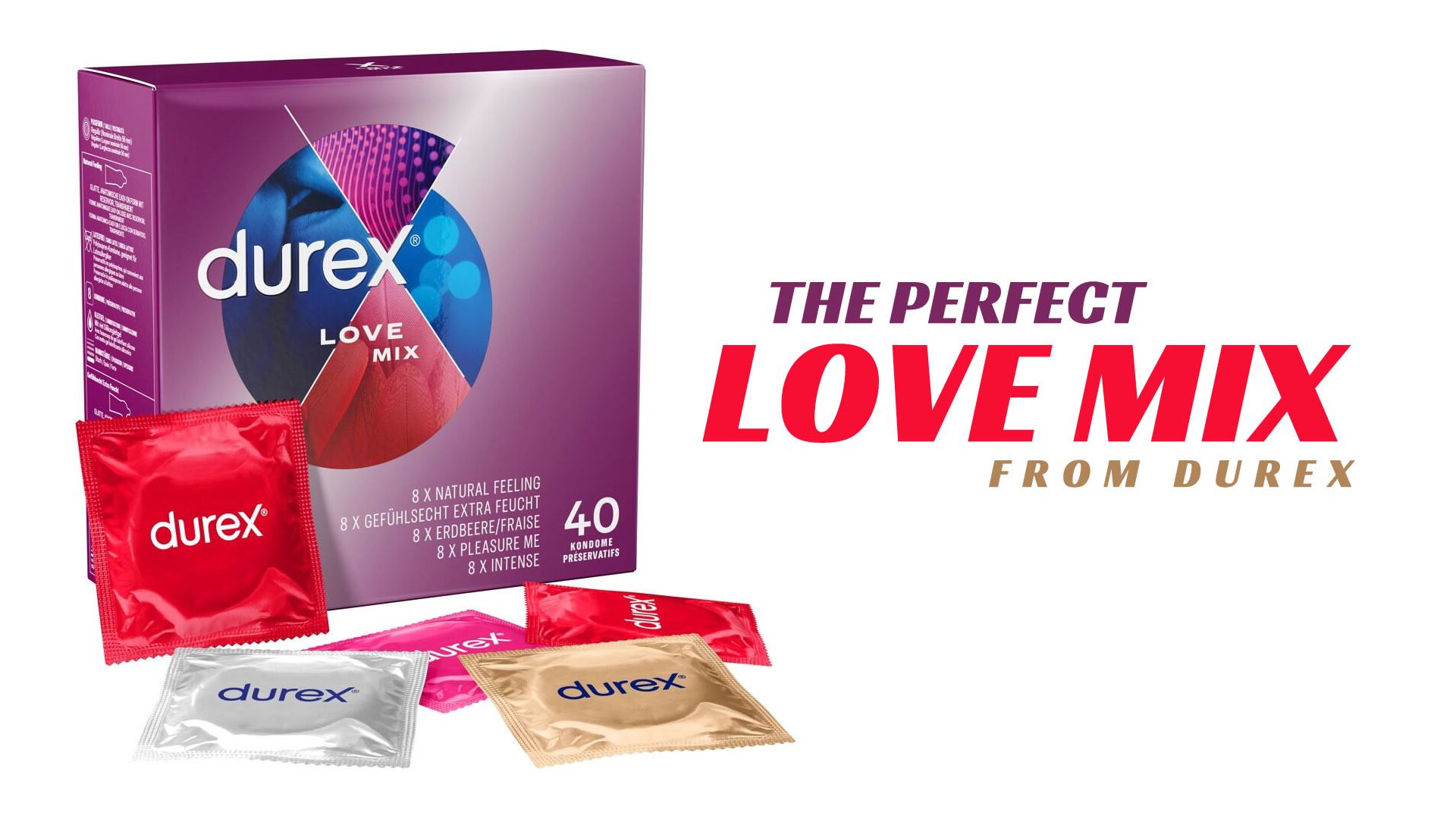 Durex Love Mix Kondom med 5 forskellige