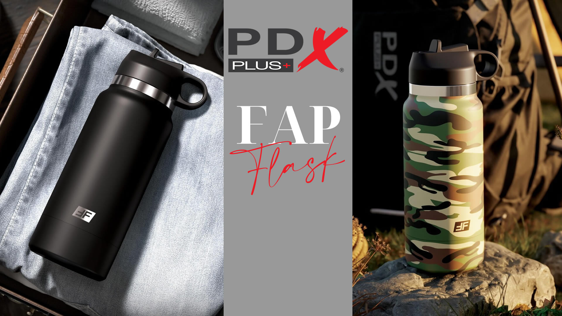 PDX Plus+ Fap Flask Masturbator mit Trinkflaschen-Design