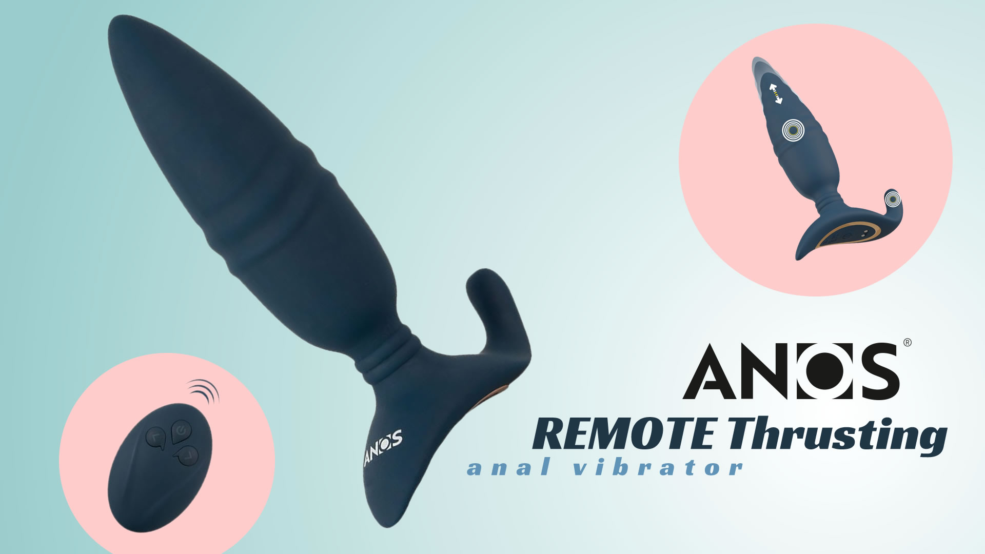 Anos Analvibrator mit Stofunktion und Fernbedienung