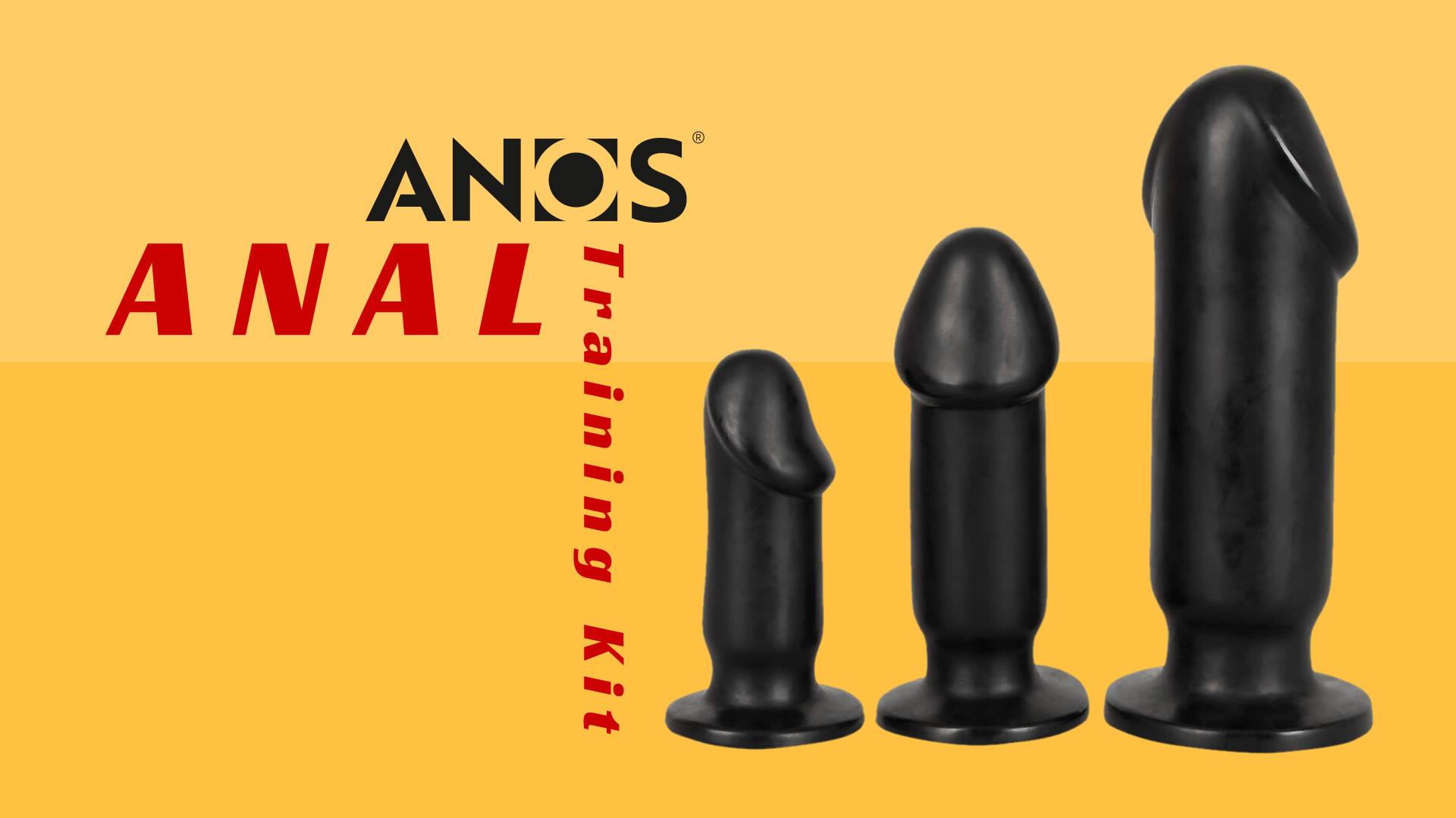 Anos Anal Plug Training Kit med 3 plugs