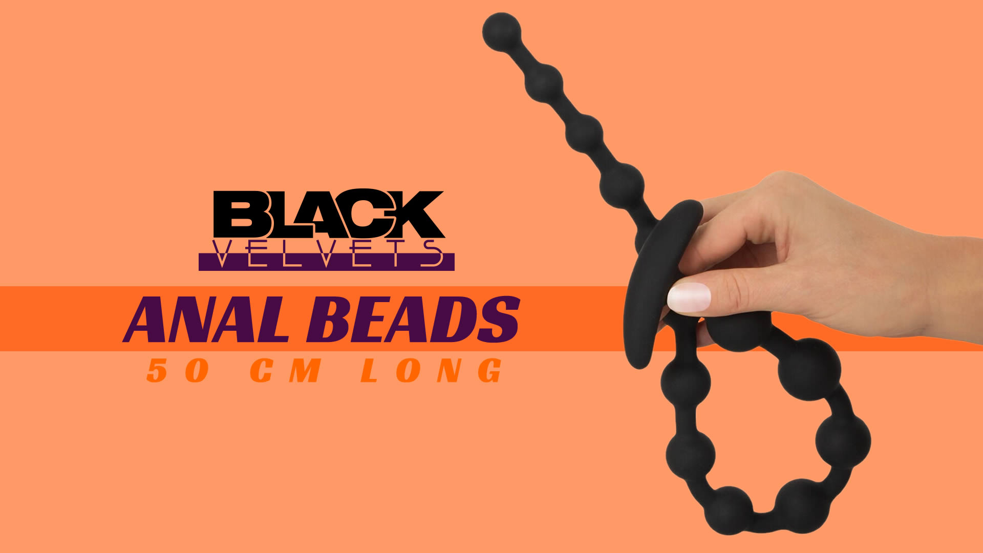 Black Velvets Anal Beads - 50 cm Anal kde