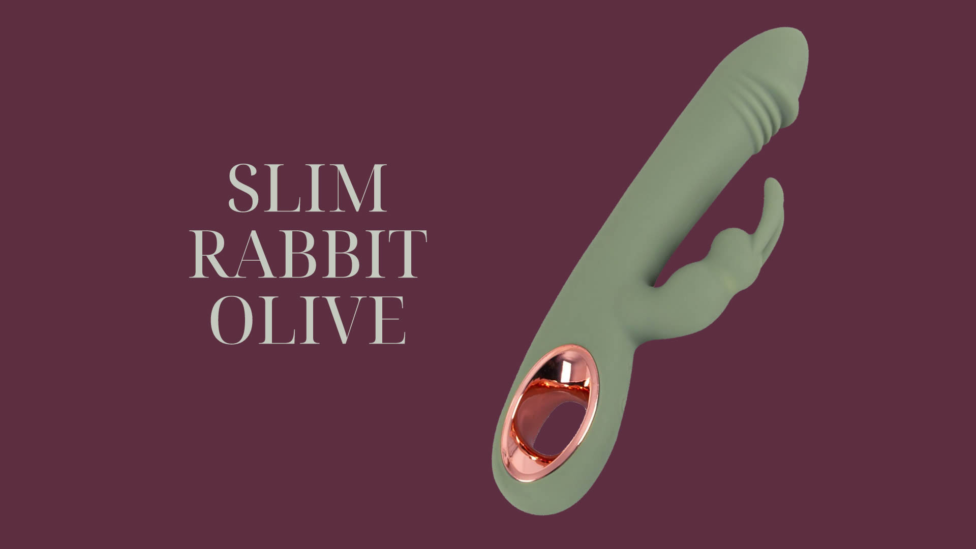 Slim Rabbit Vibrator Olive med Klitoris Stimulator