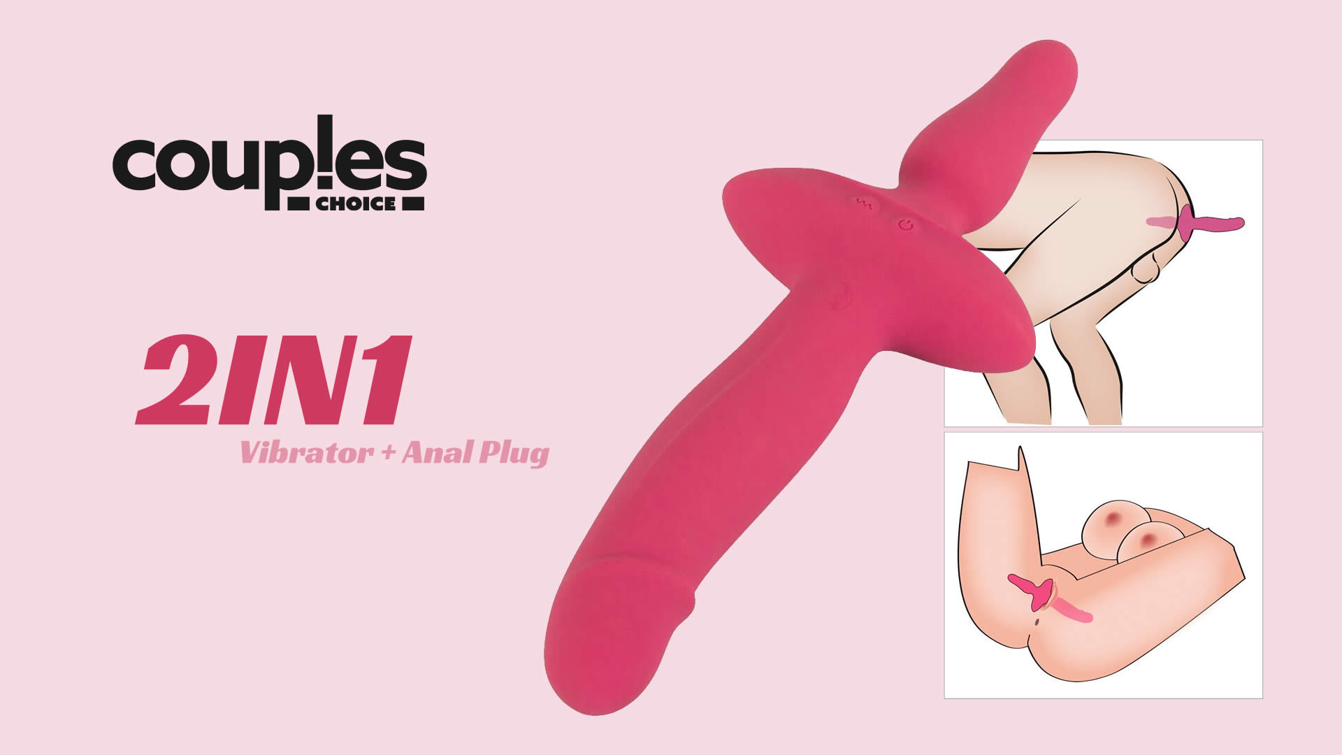 Couples Choice 2i1 Vibrator og Anal Plug