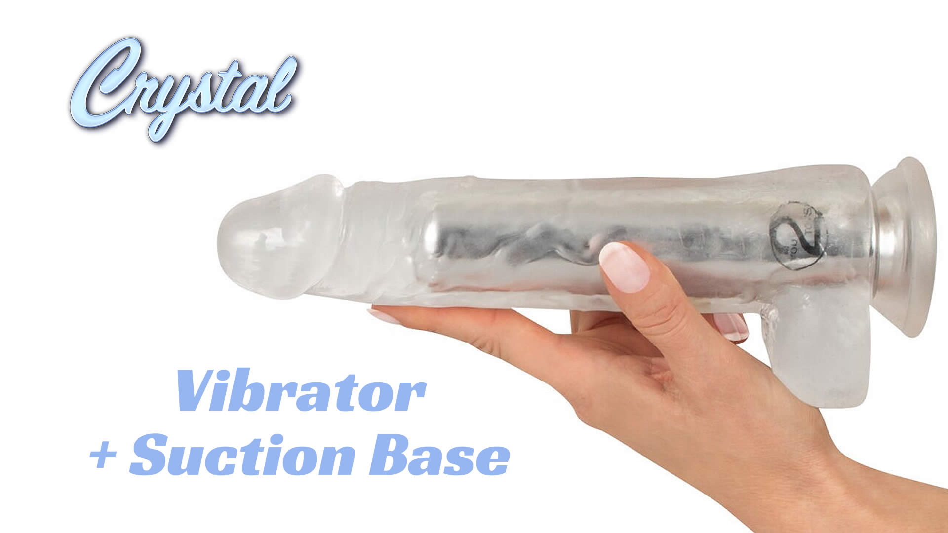 Crystal Clear Vibrator med Sugekop