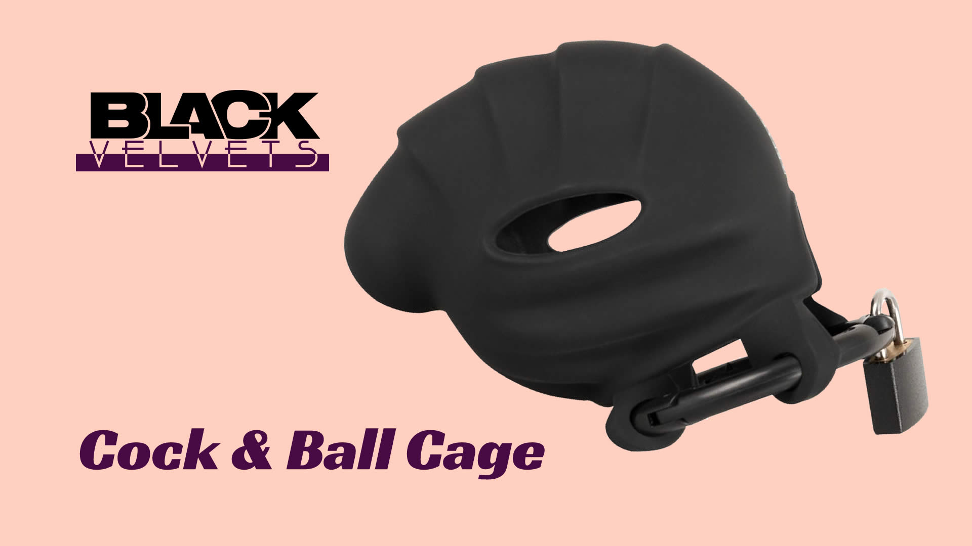 Black Velvets Silikone Cock & Ball Chastity Cage