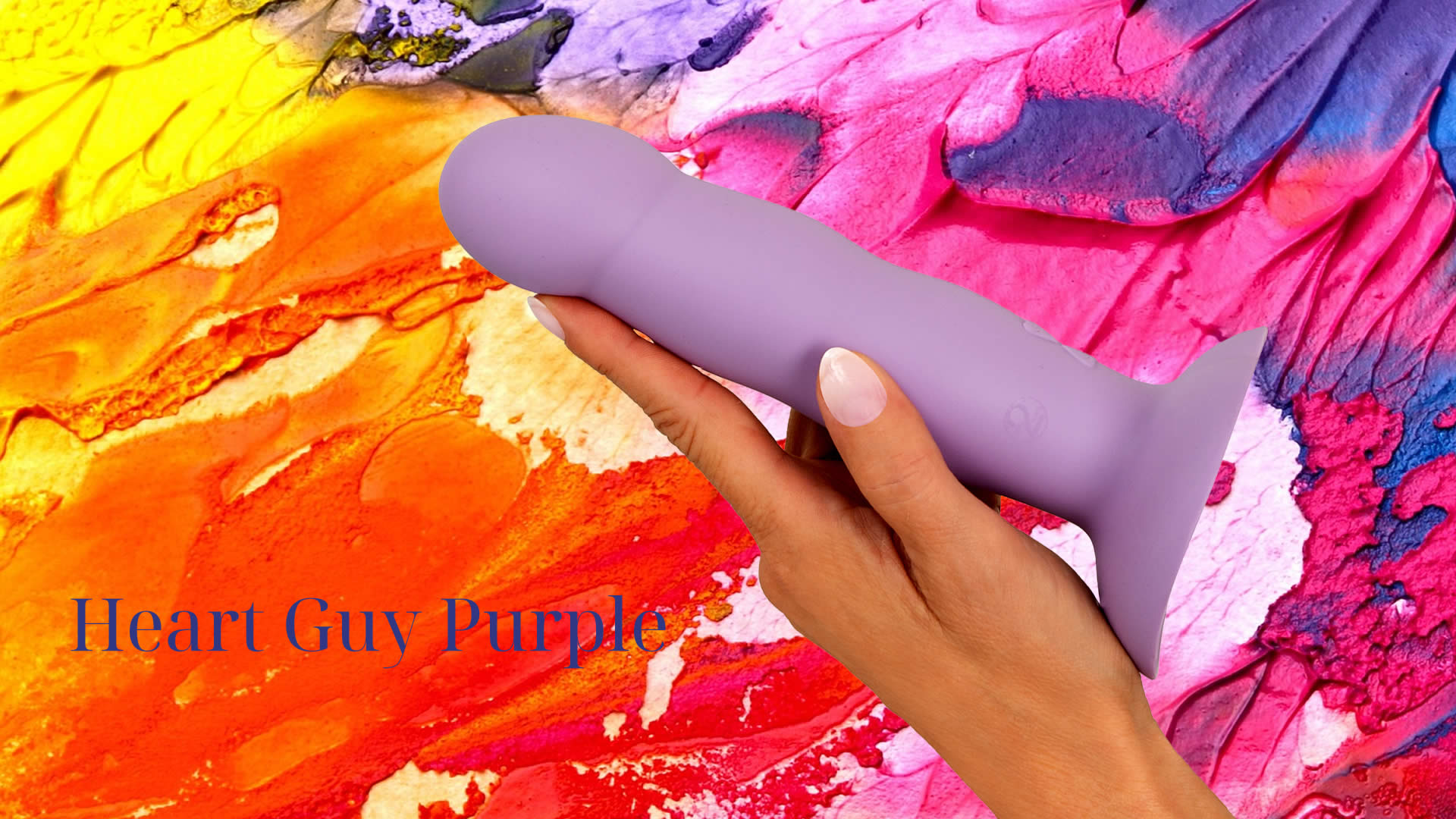 Heart Guy Purple Vibrator with Suction Base