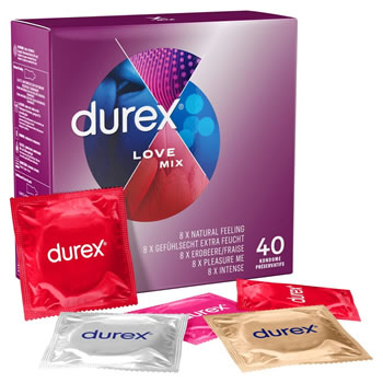 Durex Love Mix Kondom med 5 forskellige